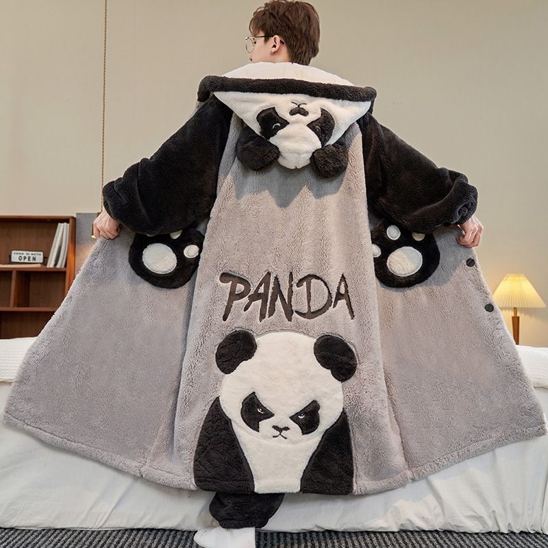 Setelan Piyama Pria Motif Pand - Winter Clothing Pk ulasan dan harga