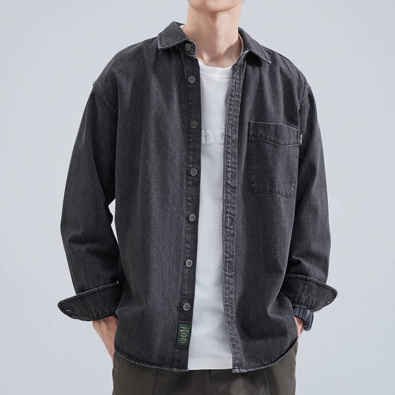 Kemeja Denim Pria Lengan Panja - Winter Clothing Pk ulasan dan harga