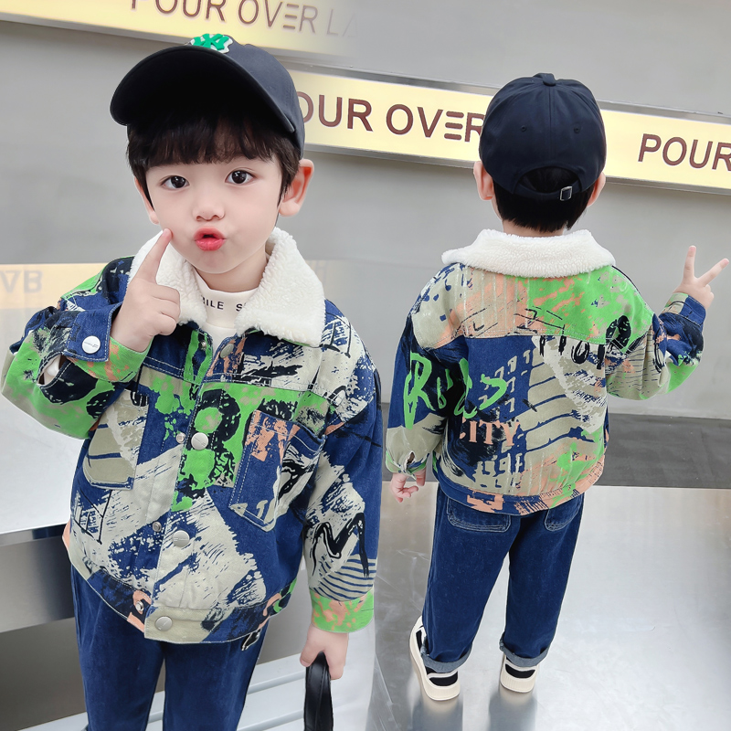 Jaket Denim Hangat Anak-anak d - Winter Clothing Drawing ulasan dan harga